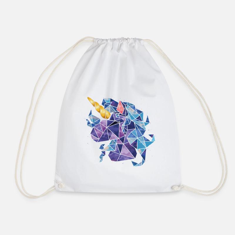 Unicorn Luna Chibi Child - Drawstring Bag - white