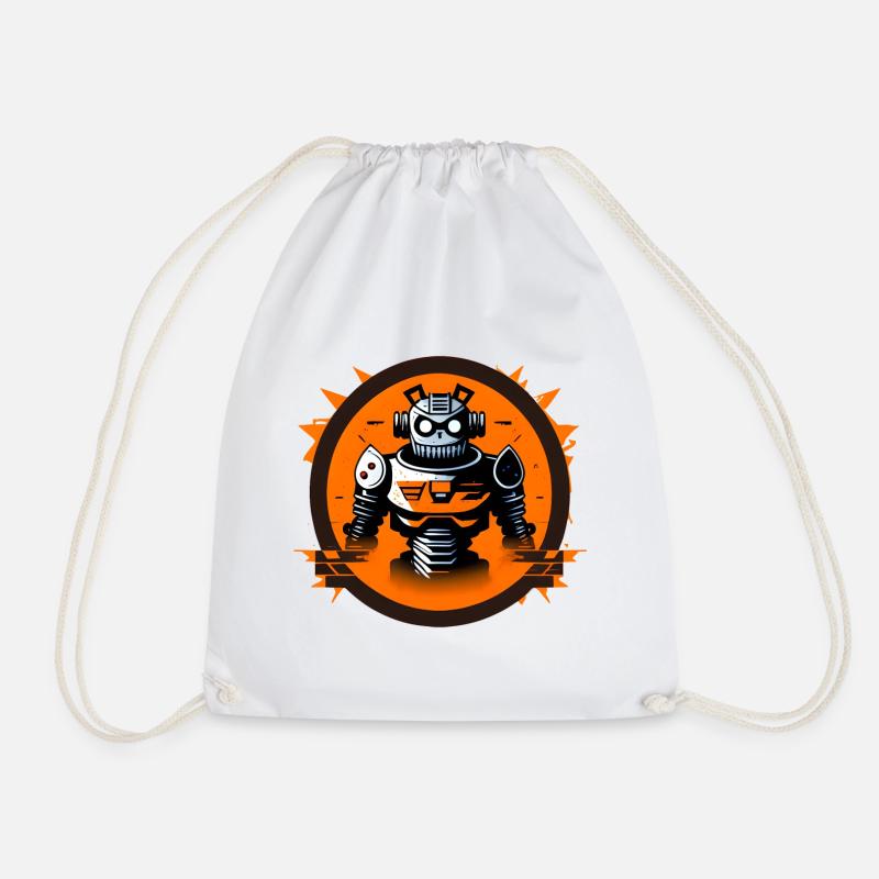 Evil Robot Club Series 01 - Drawstring Bag - white