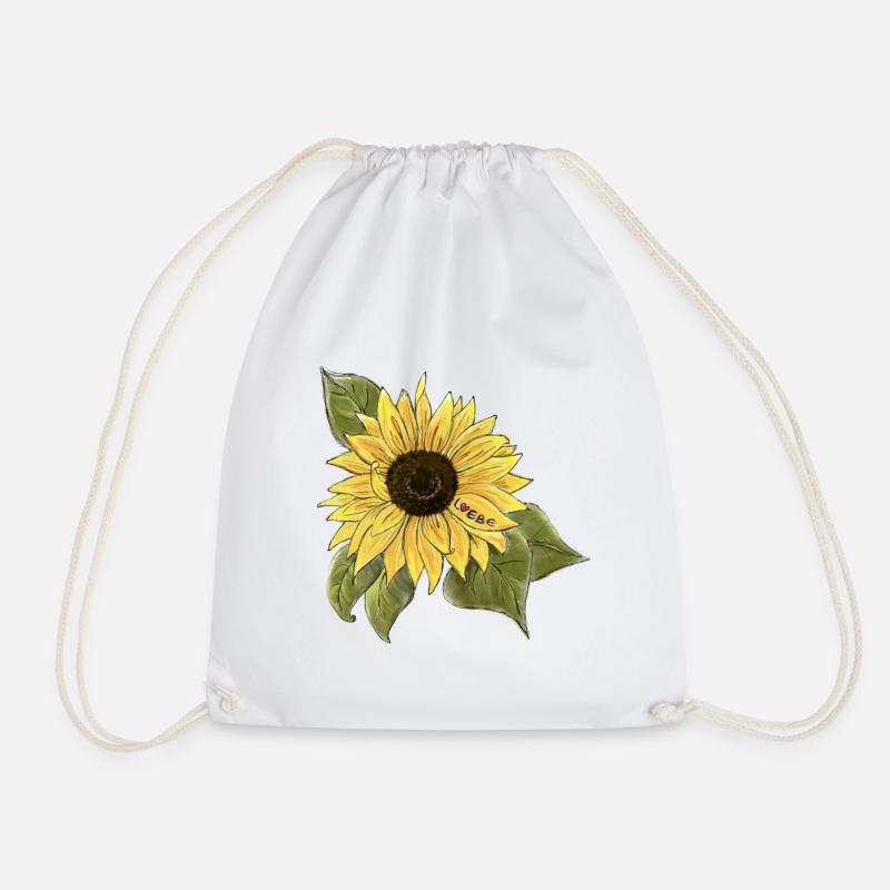 Sonnenblume 🌻 - Turnbeutel - Weiß
