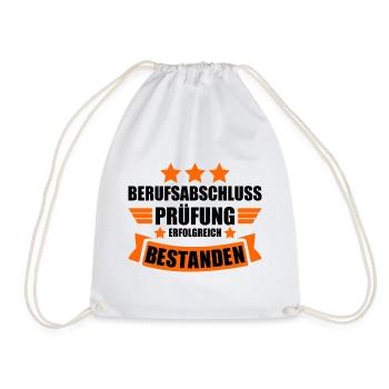 Berufsabschluss Prüfung bestanden für Gesellen - Turnbeutel - Weiß - Vorne