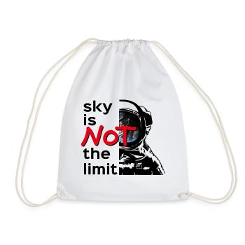 sky is Not the limit black - Turnbeutel - Weiß - Vorne
