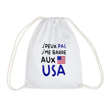 J'peux pas j'me barre aux USA - Sac de sport léger - blanc - Devant
