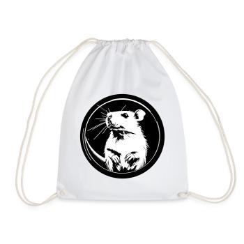 mouse - Drawstring Bag - white - Front