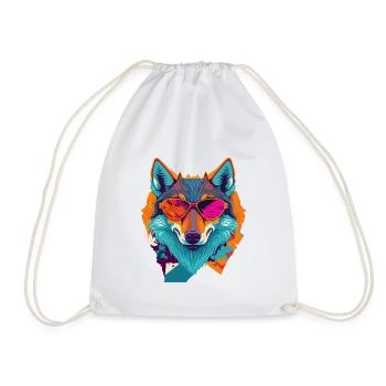 Révolte rétro des loups - Sac de sport léger - blanc - Devant
