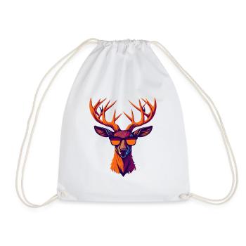 Révolte rétro des cerfs - Sac de sport léger - blanc - Devant
