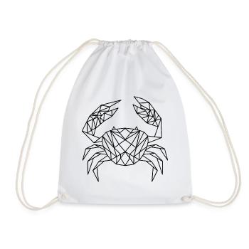 Geometric Crab - Krabbe geometrisch - Turnbeutel - Weiß - Vorne