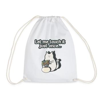 Curious, crazy cat - Drawstring Bag - white - Front
