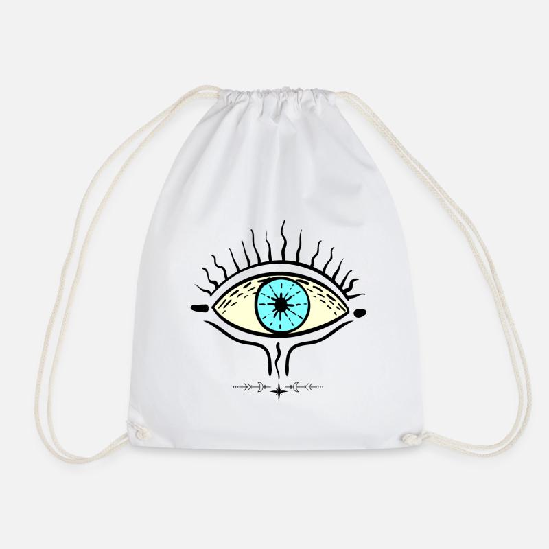 EYE - Drawstring Bag - white