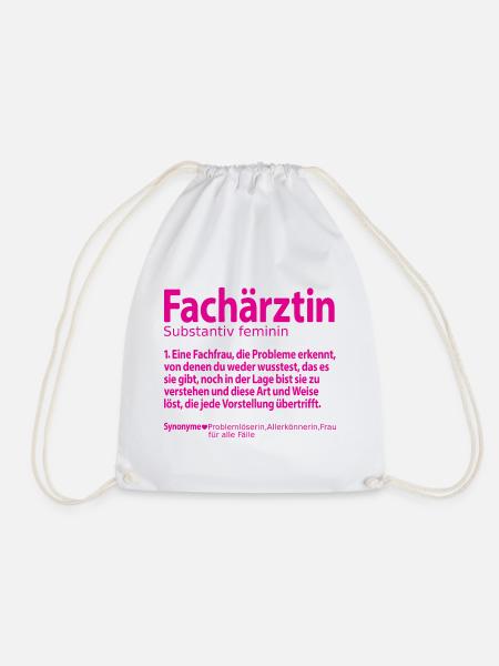 Fachärztin Definition Abschied Abschiedsgeschenk - Turnbeutel - Weiß