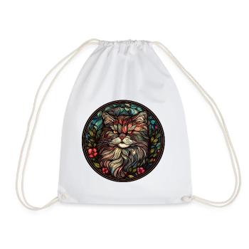 Ragamuffin Katzenrasse Aquarellglas - Turnbeutel - Weiß - Vorne