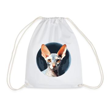 Cornish Rex Katze - Turnbeutel - Weiß - Vorne