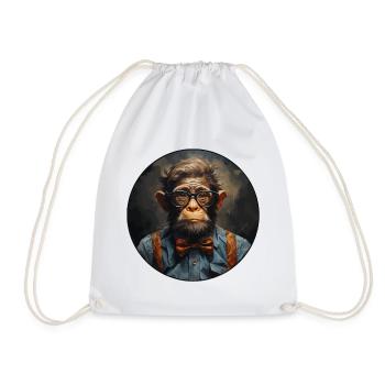 Singe sérieux #8 - Sac de sport léger - blanc - Devant