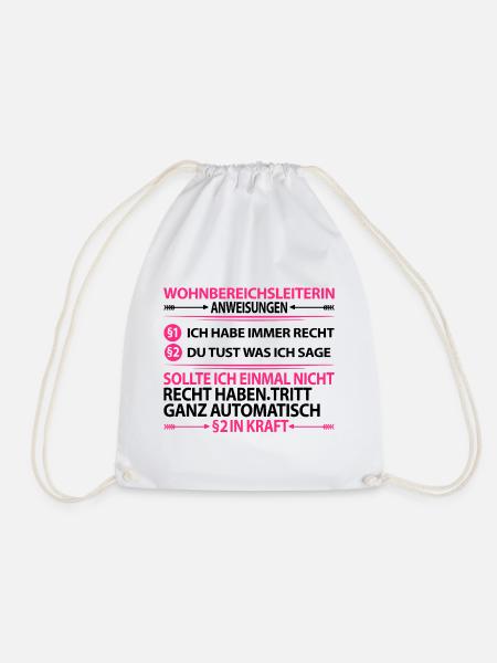 Wohnbereichsleiterin Wohnbereichsleitung Witzig - Turnbeutel - Weiß