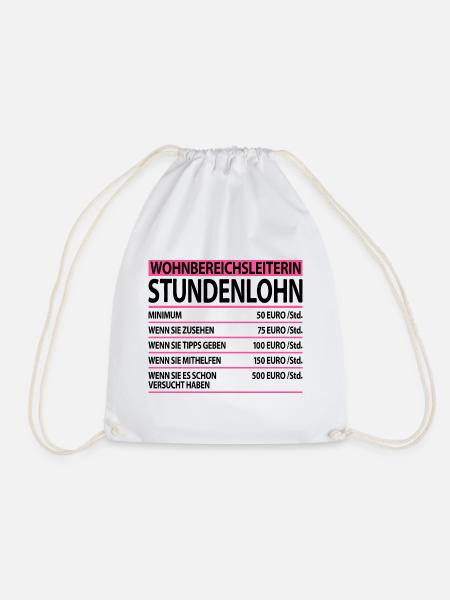 Wohnbereichsleiterin Wohnbereichsleitung Sprüche - Turnbeutel - Weiß