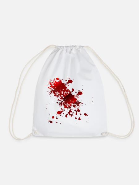 HALLOWEEN KOSTÜME BLUTFLECKEN BLUT - Turnbeutel - Weiß