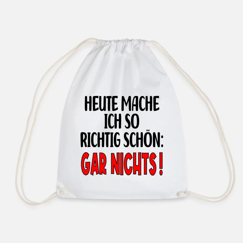 AUSZEIT SPRUCH - PAUSE MACHEN MOTTO - Turnbeutel - Weiß
