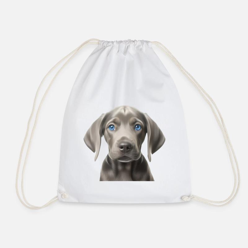 Dog - Drawstring Bag - white