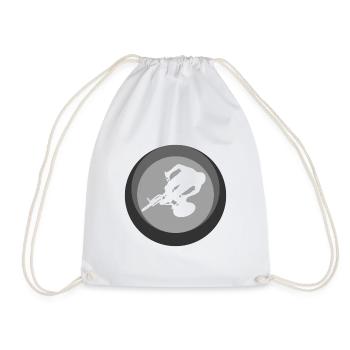 Mountain Bike BMX Downhill - Drawstring Bag - white - Front