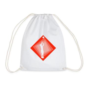 Volleyball Player Beachball Beachen - Drawstring Bag - white - Front