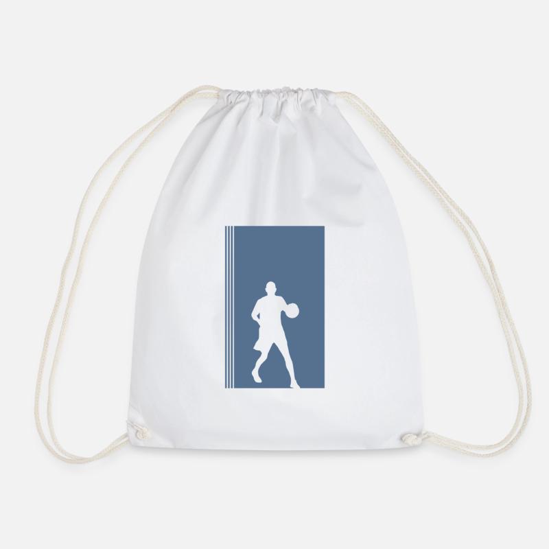 Basketball Dribbling - Drawstring Bag - white