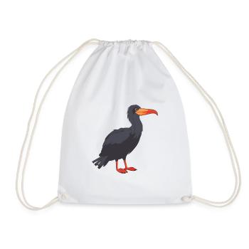 Frigatebird Cartoon Kawaii Aquarelle Illustration - Sac de sport léger - blanc - Devant