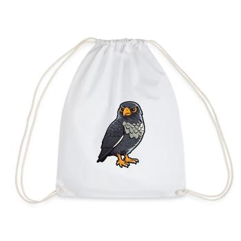 Nighthawk Cartoon Kawaii Aquarelle Illustration - Sac de sport léger - blanc - Devant
