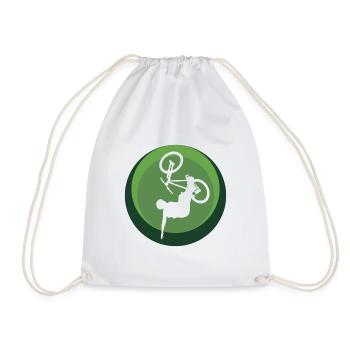 Mountain Bike BMX Mountain Biking - Drawstring Bag - white - Front