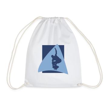 Skateboard Skater - Drawstring Bag - white - Front