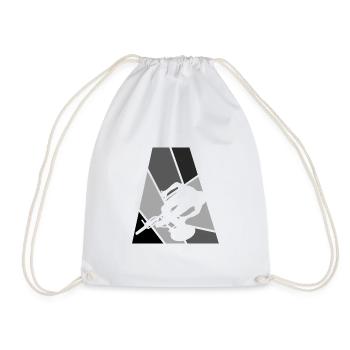 BMX Mountain Biking Downhill - Drawstring Bag - white - Front