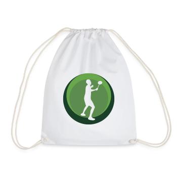 Badminton Clear Drop - Turnbeutel - Weiß - Vorne
