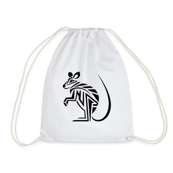 kangourou - Sac de sport léger - blanc - Devant
