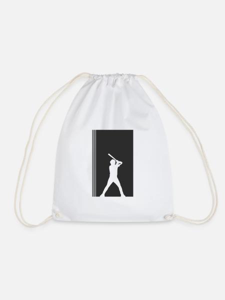 Baseball Baseballschläger Bat Catcher - Turnbeutel - Weiß