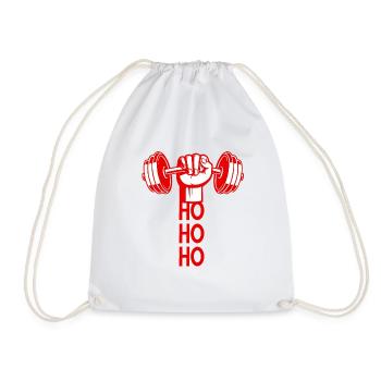 Impression d’haltères de Noël pour les amateurs de gym - Sac de sport léger - blanc - Devant