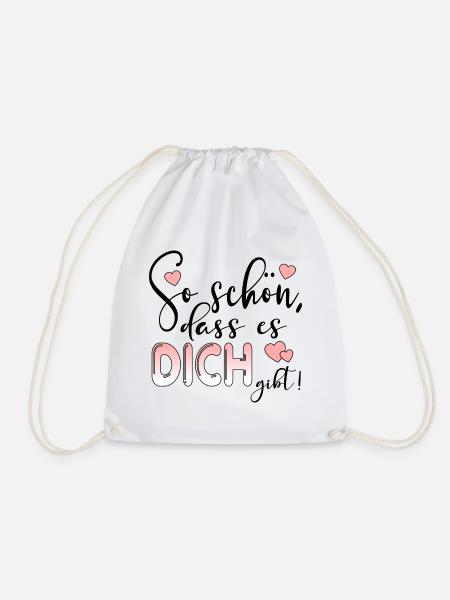 JAHRESTAG SPRÜCHE Beziehung - Turnbeutel - Weiß