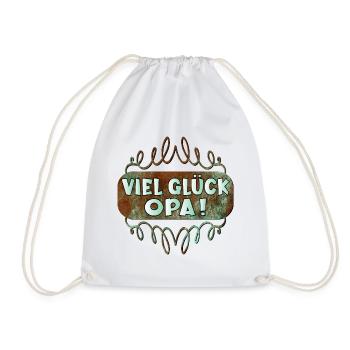 Viel Glück Opa - Turnbeutel - Weiß - Vorne