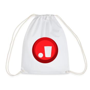 Beerpong Beer Bottle Beer - Drawstring Bag - white - Front