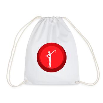 Twirling Baton Twirling Gymnastics - Drawstring Bag - white - Front