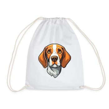 Ariege Pointer Hund Rasse Cartoon Kawaii Illustrati - Turnbeutel - Weiß - Vorne