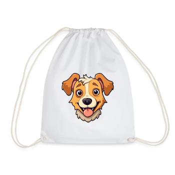 Cierny Sery Dog Breed Cartoon Kawaii Illustration - Drawstring Bag - white - Front