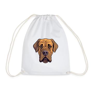 Belgische Dogge Hunderasse Cartoon Kawaii Illustrat - Turnbeutel - Weiß - Vorne