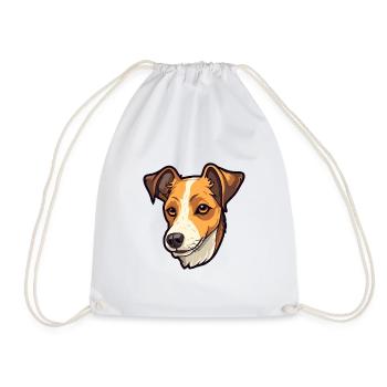 Race de chien Terrier brésilien Cartoon Kawaii Illustr - Sac de sport léger - blanc - Devant