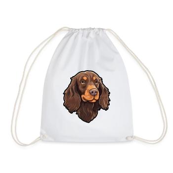 Boykin Épagneul Chien Race Cartoon Kawaii Illustrati - Sac de sport léger - blanc - Devant