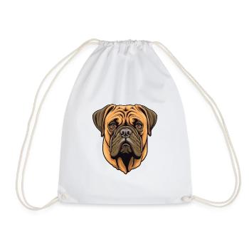 Bullmastiff chien race dessin animé Kawaii Illustration - Sac de sport léger - blanc - Devant