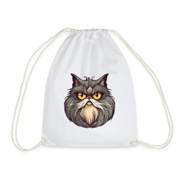 Cat Katze - Turnbeutel - Weiß - Vorne