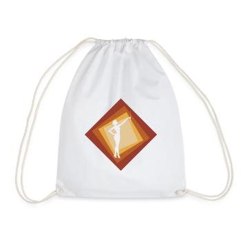 Bâton Twirling Gymnastique Pole Turning - Sac de sport léger - blanc - Devant
