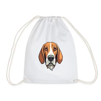 Estnischer Jagdhund Rasse Cartoon Kawaii Illustrati - Turnbeutel - Weiß - Vorne
