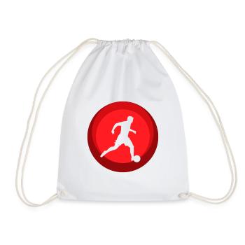 Beach Ball Beach Soccer Beach Soccer - Drawstring Bag - white - Front