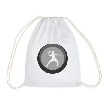 Table Tennis Player Table Tennis Ball - Drawstring Bag - white - Front