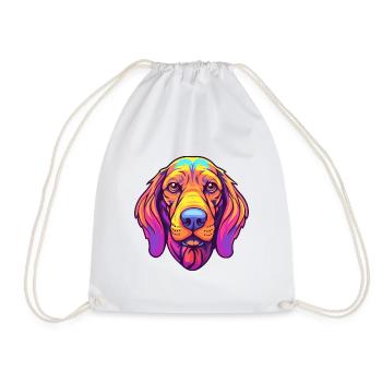 Amerikanischer Leopardenhund Hund Rasse Cartoon Kawaii Il - Turnbeutel - Weiß - Vorne
