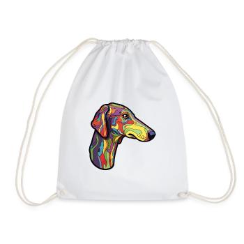 Galgo Español Hunderasse Cartoon Kawaii Illustratio - Turnbeutel - Weiß - Vorne